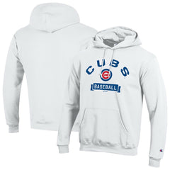 White Chicago Cubs Champion Eco Powerblend Hoodie