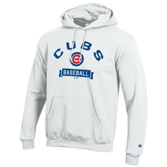 White Chicago Cubs Champion Eco Powerblend Hoodie