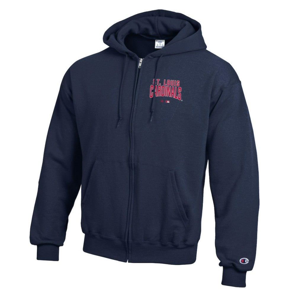 Navy St. Louis Cardinals Champion Eco Powerblend Full-Zip Hoodie