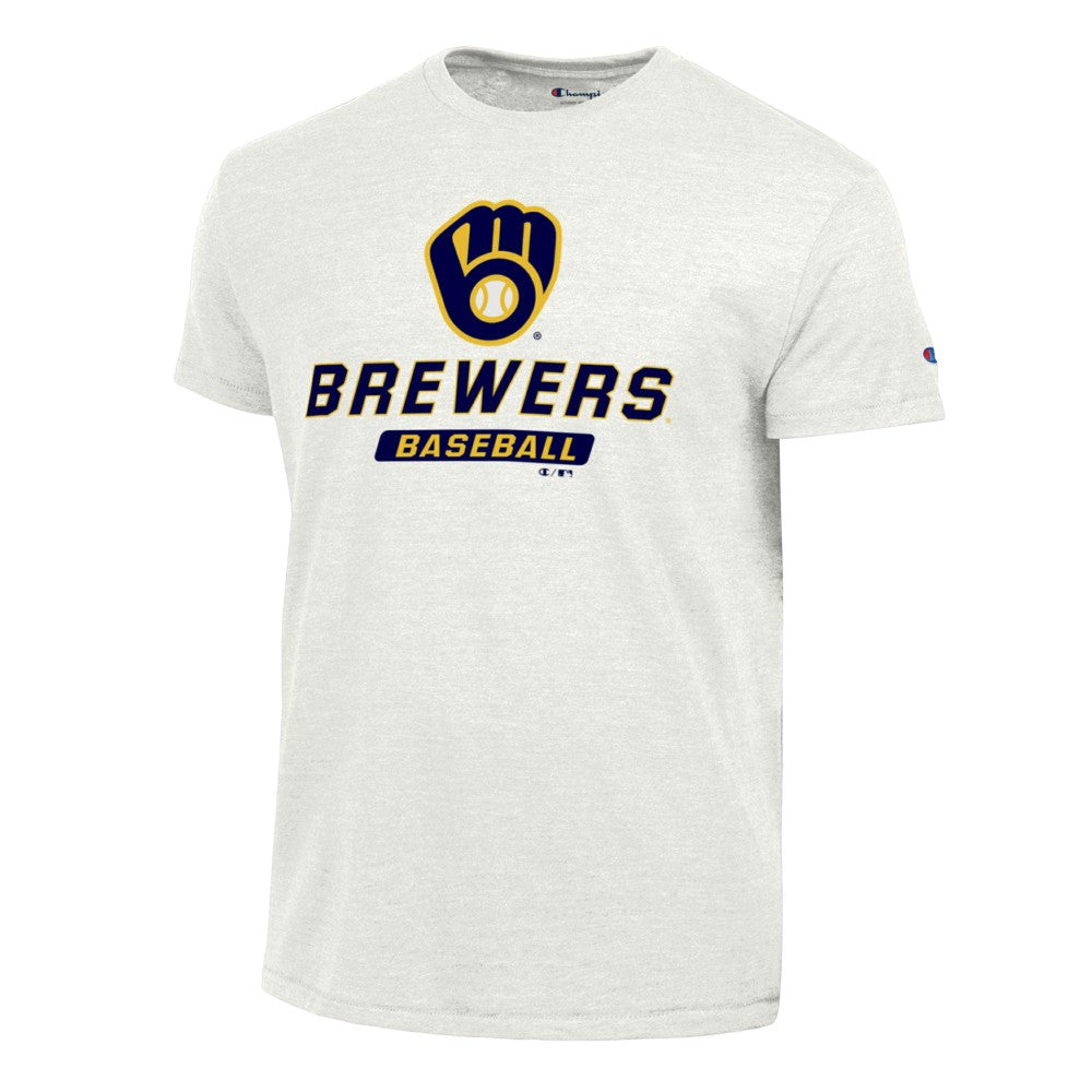 White Milwaukee Brewers Champion Ultimate Tri-blend T-Shirt