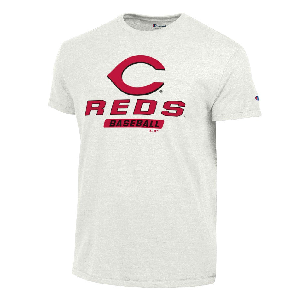 White Cincinnati Reds Champion Ultimate Tri-blend T-Shirt