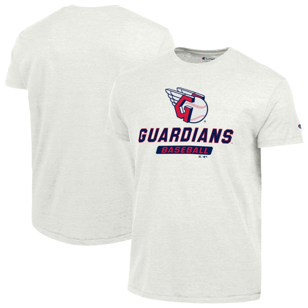 White Cleveland Guardians Champion Ultimate Tri-blend T-Shirt