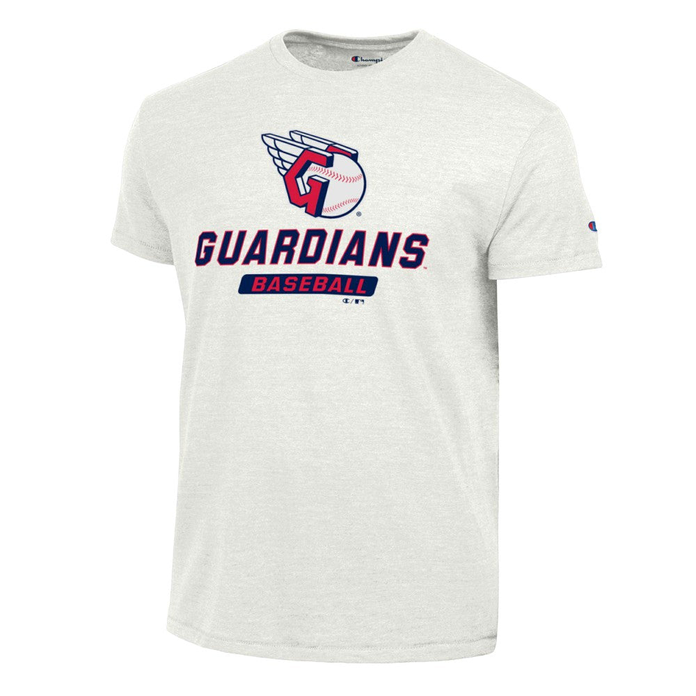 White Cleveland Guardians Champion Ultimate Tri-blend T-Shirt