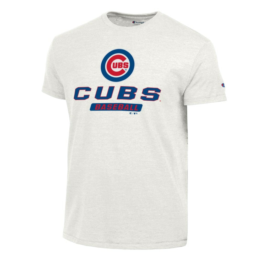 White Chicago Cubs Champion Ultimate Tri-blend T-Shirt