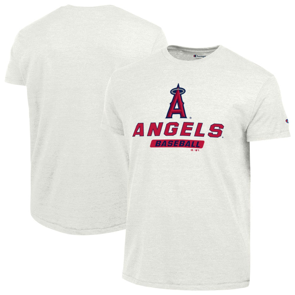 White Los Angeles Angels Champion Ultimate Tri-blend T-Shirt