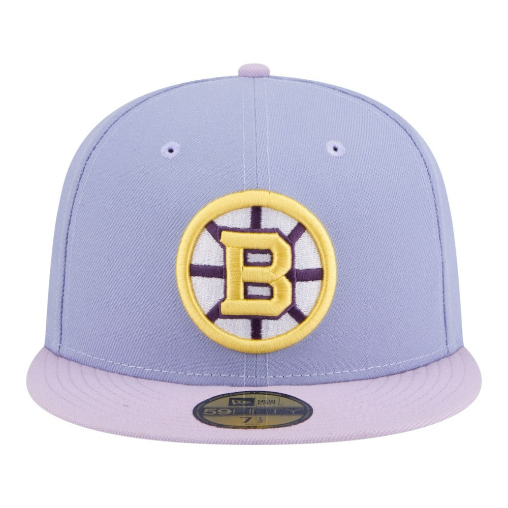 NHL Boston Bruins New Era Lavender Bloom 59FIFTY Fitted Hat