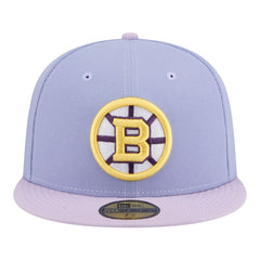 NHL Boston Bruins New Era Lavender Bloom 59FIFTY Fitted Hat