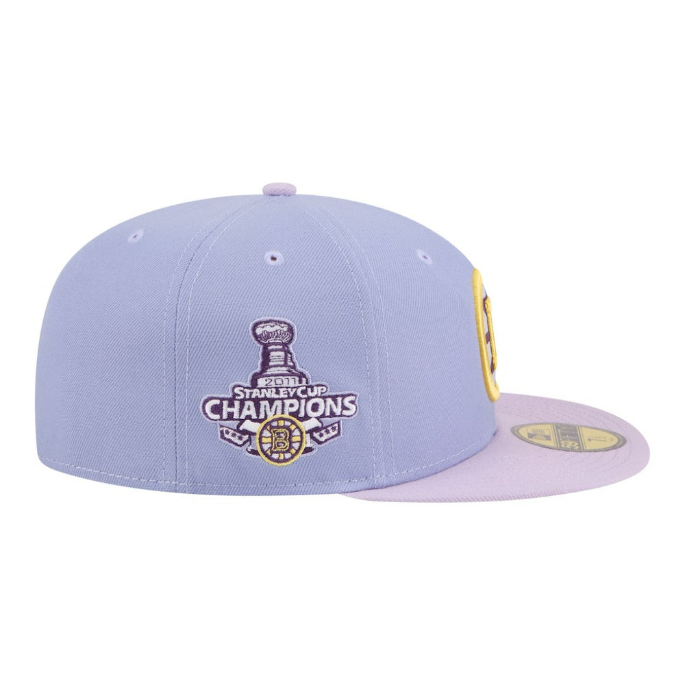 NHL Boston Bruins New Era Lavender Bloom 59FIFTY Fitted Hat