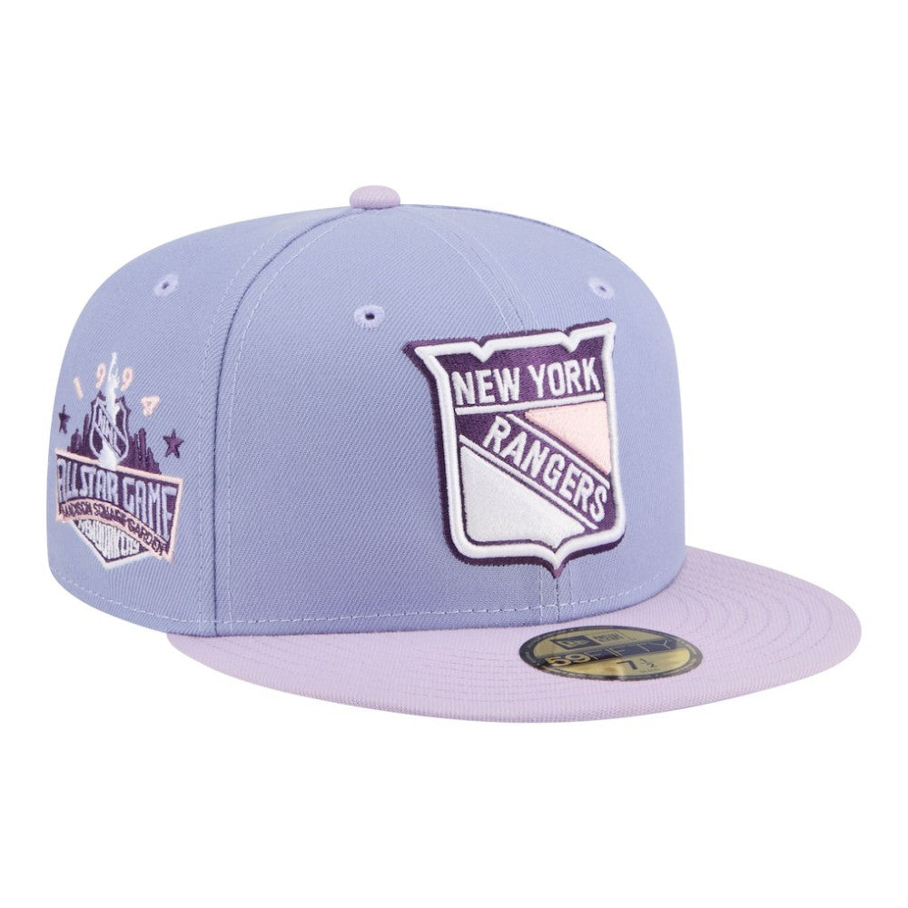 NHL New York Rangers New Era Lavender Bloom 59FIFTY Fitted Hat
