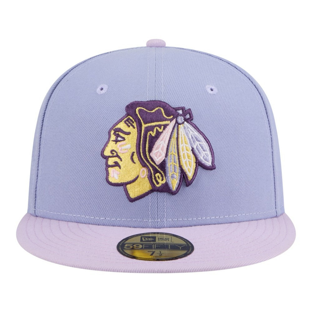 NHL Chicago Blackhawks New Era Lavender Bloom 59FIFTY Fitted Hat