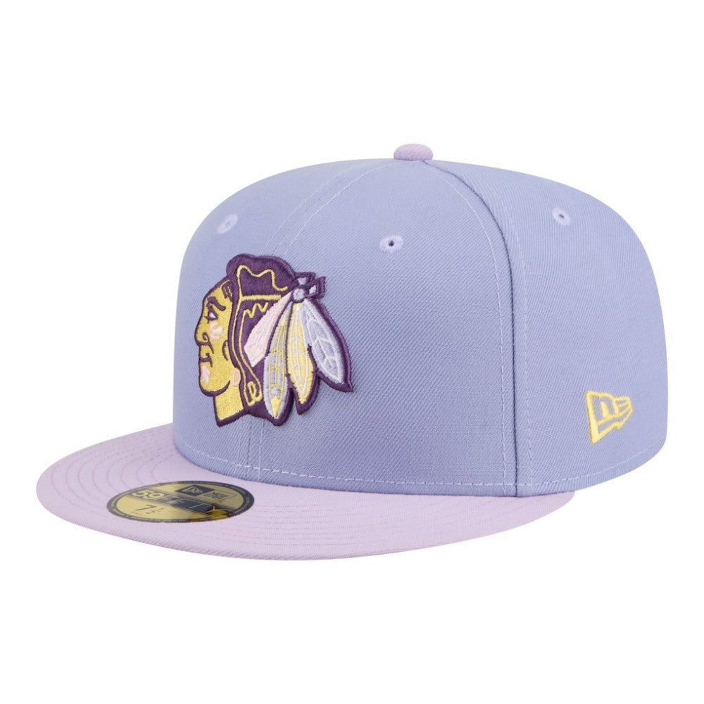 NHL Chicago Blackhawks New Era Lavender Bloom 59FIFTY Fitted Hat