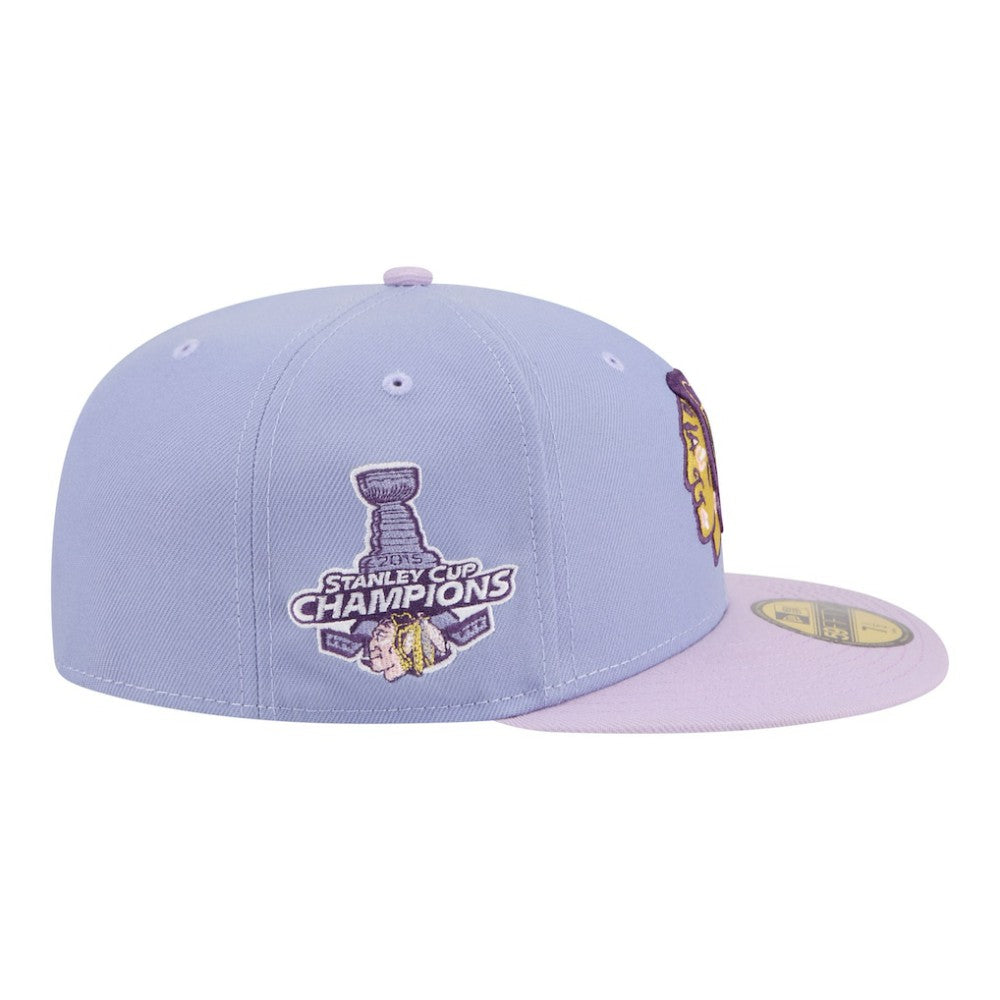 NHL Chicago Blackhawks New Era Lavender Bloom 59FIFTY Fitted Hat