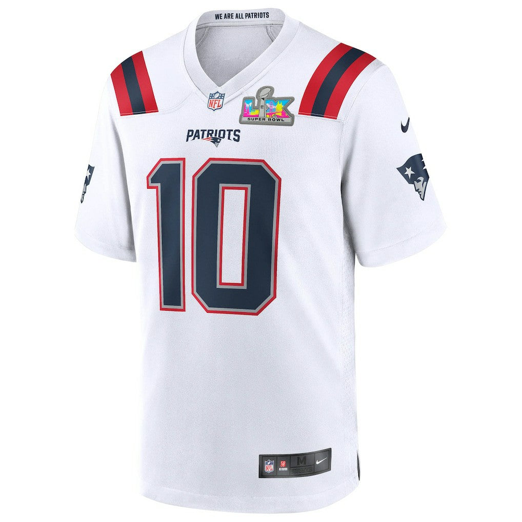 Drake Maye  Super Bowl LX Patch Game Jersey - New England Patriots Jerseys