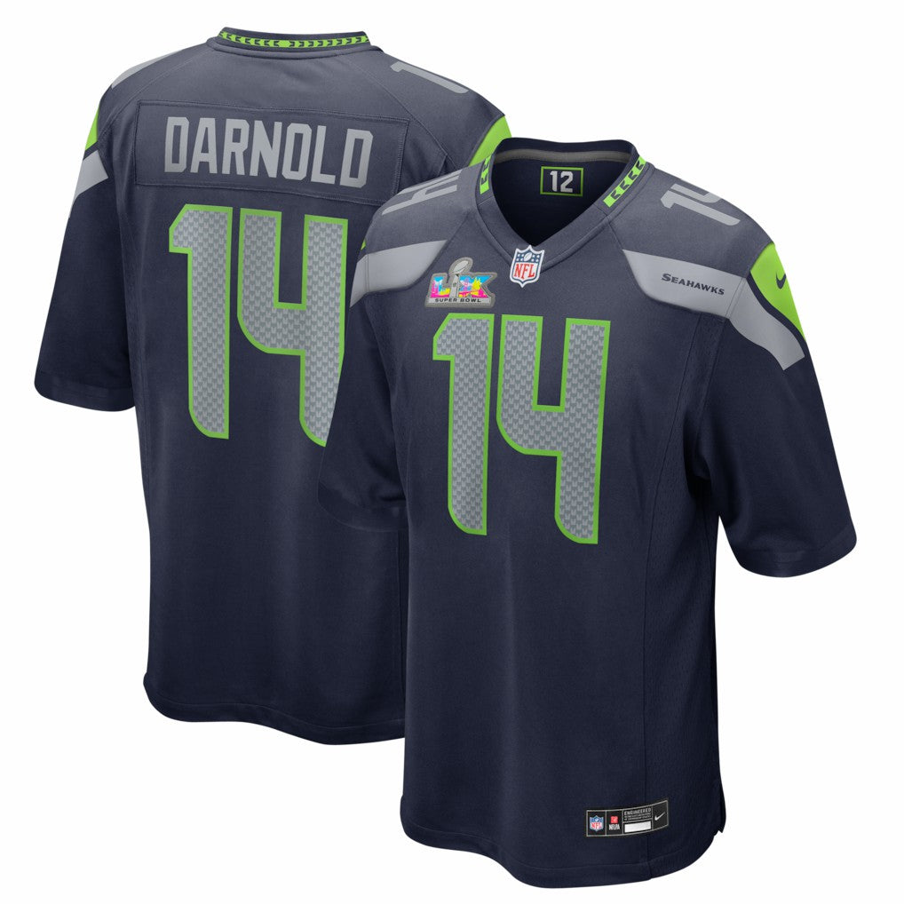 Sam Darnold  Super Bowl LX Patch Game Jersey - Seattle Seahawks Jerseys