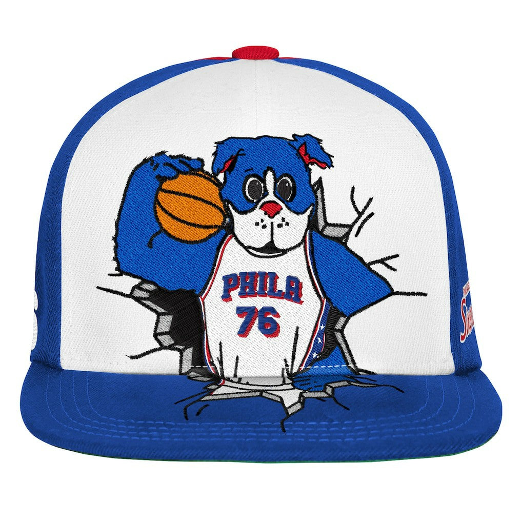 Mitchell & Ness Philadelphia 76ers Youth Mascot Snapback Hat