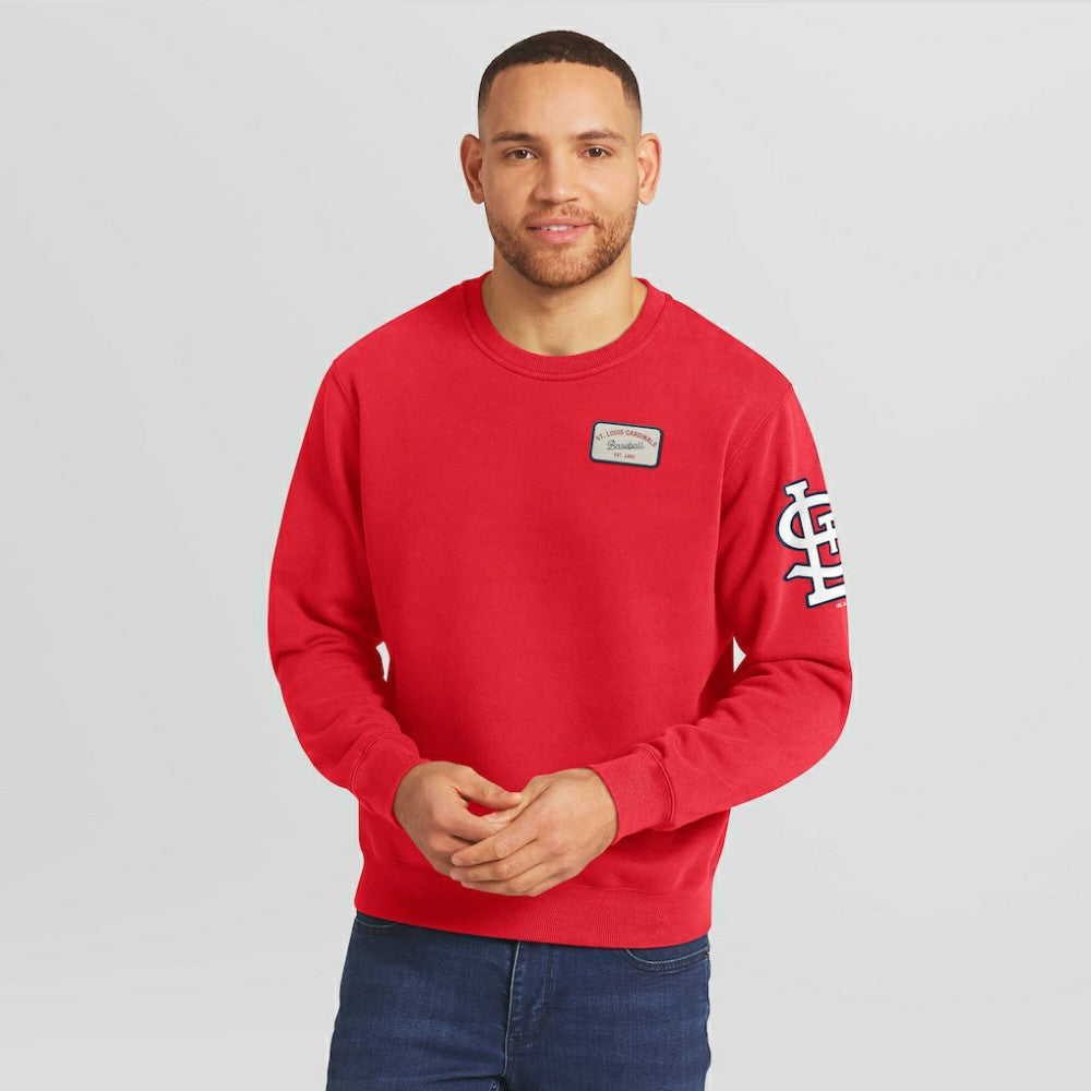 Red St. Louis Cardinals Darius Rucker Collection by Fanatics Washed Crew Neck Pullover Sweatshirt