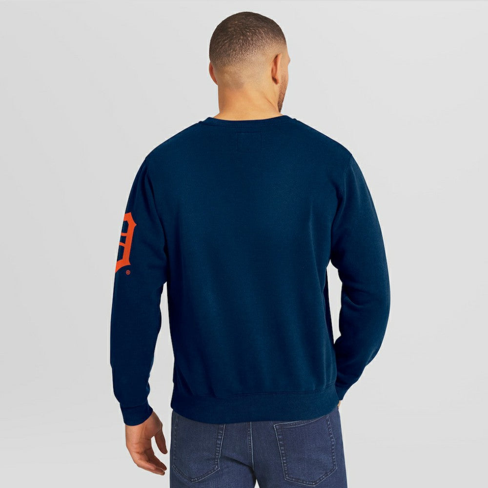 Navy Detroit Tigers Darius Rucker Collection by Fanatics Washed Crew Neck Pullover Sweatshirt