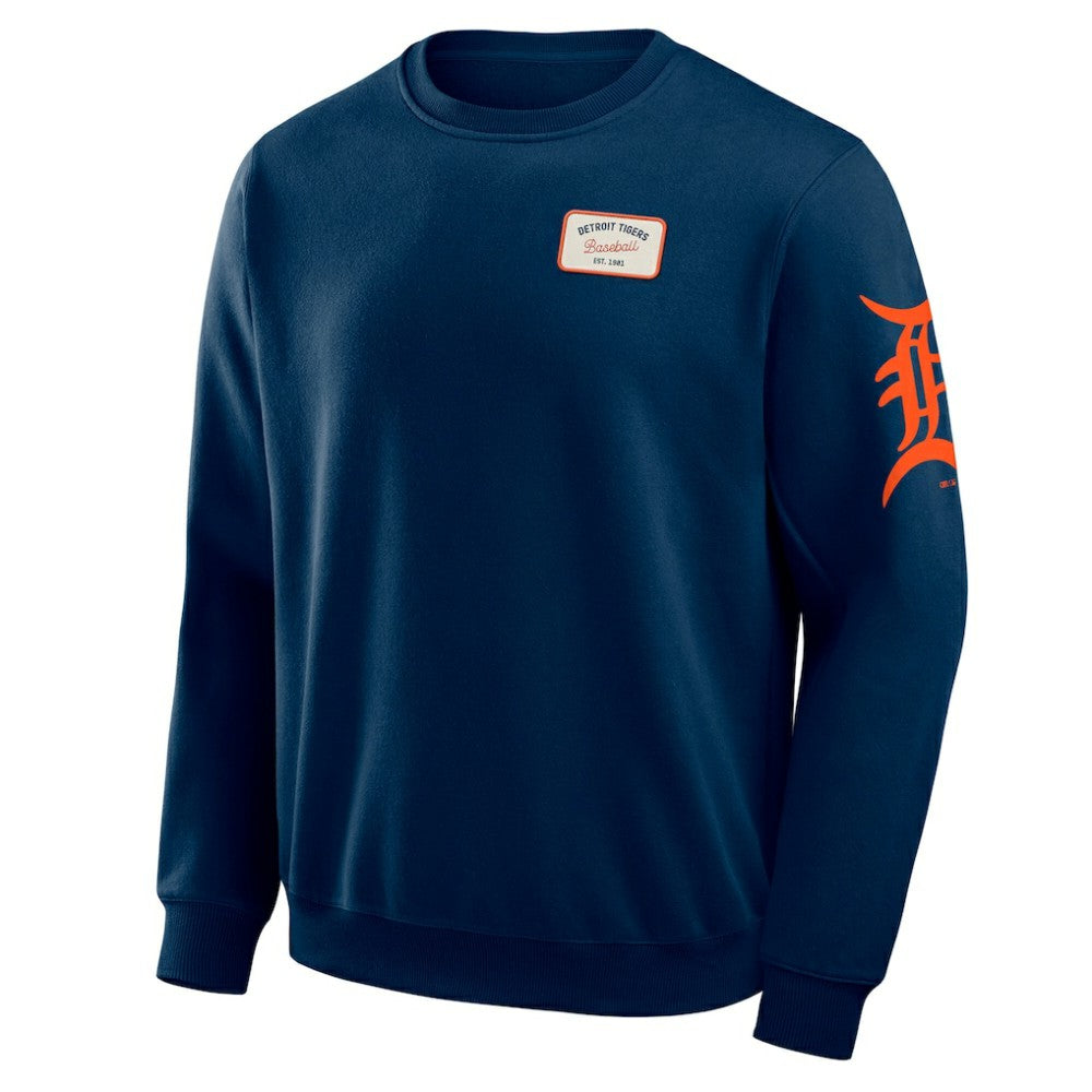 Navy Detroit Tigers Darius Rucker Collection by Fanatics Washed Crew Neck Pullover Sweatshirt