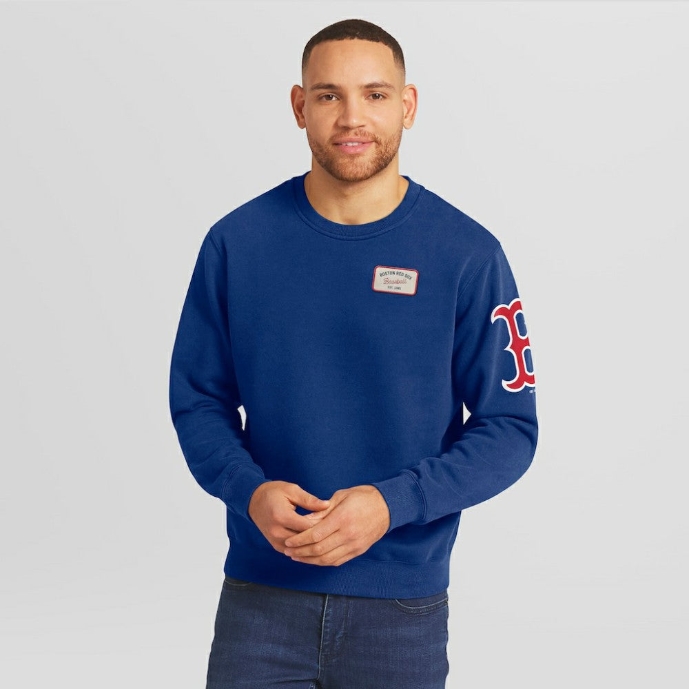 Navy Boston Red Sox Darius Rucker Collection by Fanatics Washed Crew Neck Pullover Sweatshirt