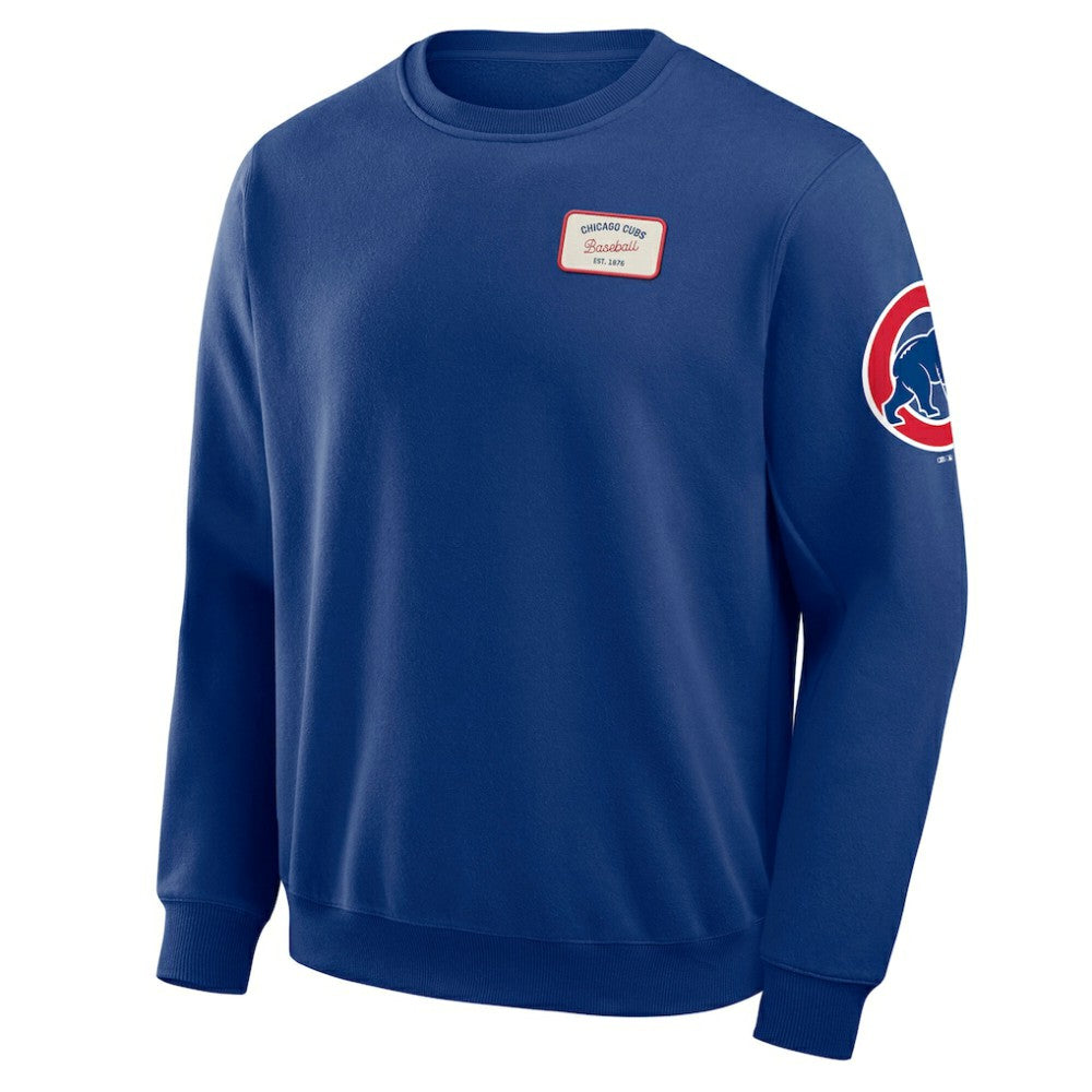 Royal Chicago Cubs Darius Rucker Collection by Fanatics Washed Crew Neck Pullover Sweatshirt