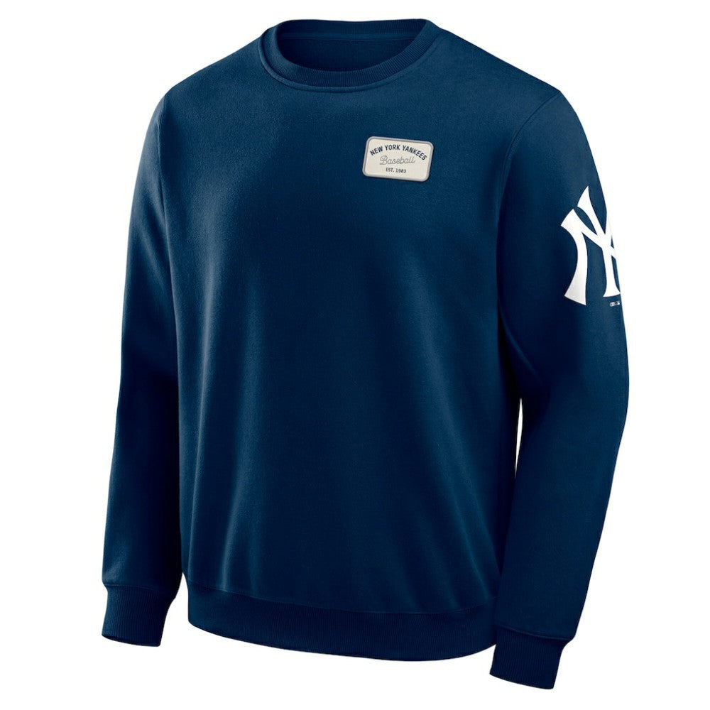 Navy New York Yankees Darius Rucker Collection by Fanatics Washed Crew Neck Pullover Sweatshirt