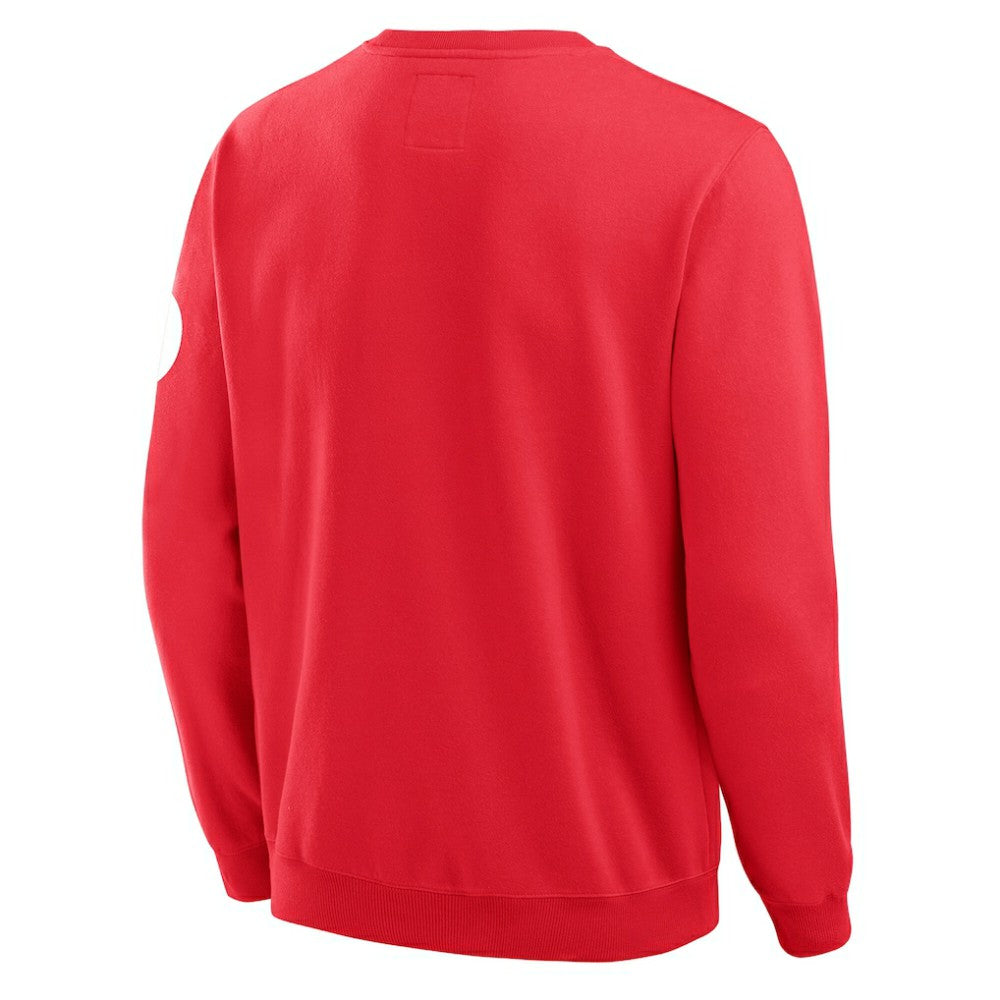 Red Philadelphia Phillies Darius Rucker Collection by Fanatics Washed Crew Neck Pullover Sweatshirt