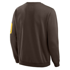 Brown San Diego Padres Darius Rucker Collection by Fanatics Washed Crew Neck Pullover Sweatshirt