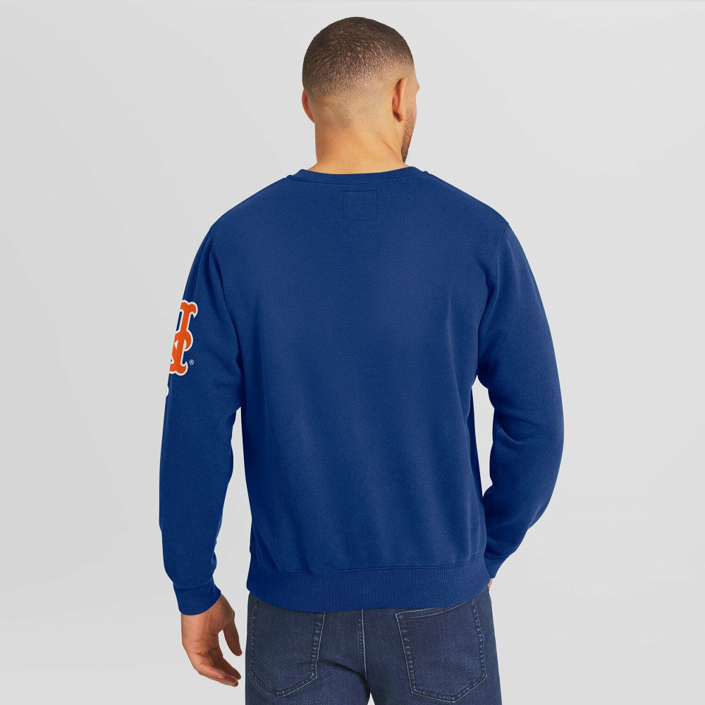Royal New York Mets Darius Rucker Collection by Fanatics Washed Crew Neck Pullover Sweatshirt