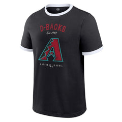 Black Arizona Diamondbacks Darius Rucker Collection by Fanatics Washed Ringer T-Shirt