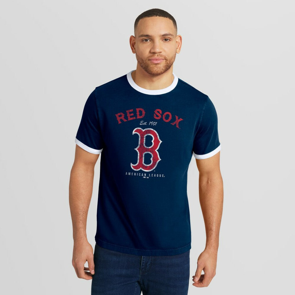Navy Boston Red Sox Darius Rucker Collection by Fanatics Washed Ringer T-Shirt