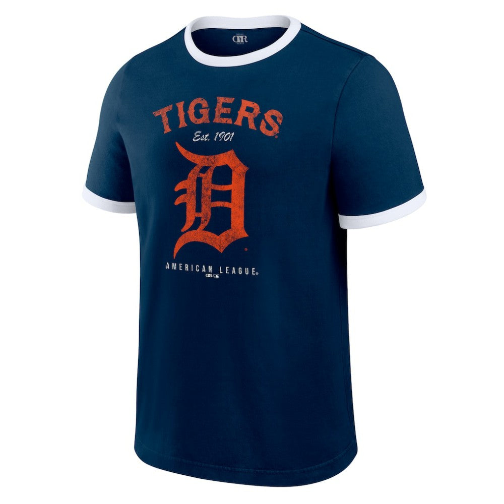 Navy Detroit Tigers Darius Rucker Collection by Fanatics Washed Ringer T-Shirt