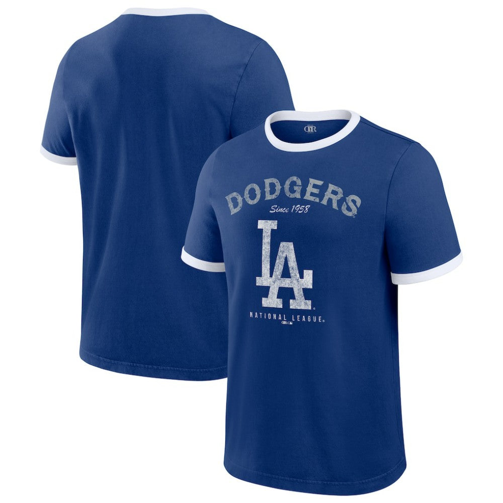 Royal Los Angeles Dodgers Darius Rucker Collection by Fanatics Washed Ringer T-Shirt