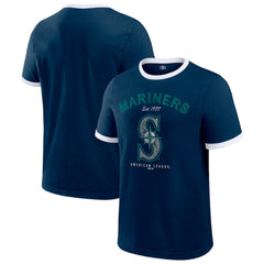 Navy Seattle Mariners Darius Rucker Collection by Fanatics Washed Ringer T-Shirt