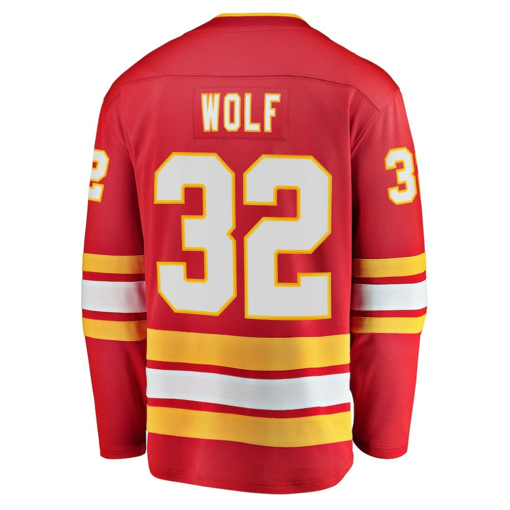 NHL Dustin Wolf Calgary Flames Fanatics Home Breakaway Jersey