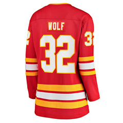 NHL Dustin Wolf Calgary Flames Fanatics Women's Home Breakaway Jersey