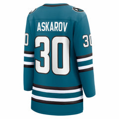 NHL Yaroslav Askarov San Jose Sharks Fanatics Women's Home Breakaway Jersey
