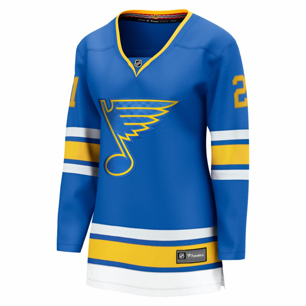 NHL Jimmy Snuggerud St. Louis Blues Fanatics Women's Home Breakaway Jersey