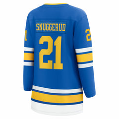 NHL Jimmy Snuggerud St. Louis Blues Fanatics Women's Home Breakaway Jersey