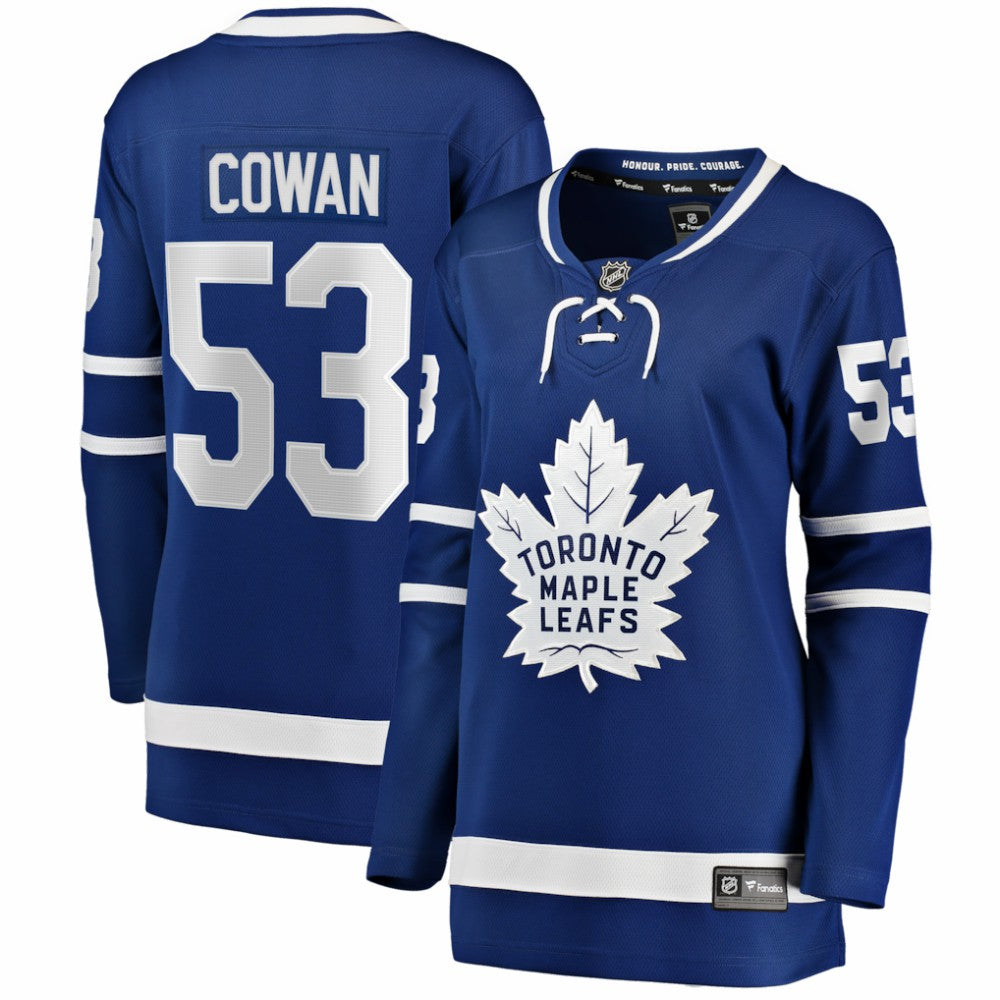 NHL Easton Cowan Toronto Maple Leafs Indiana Women's Home Breakaway Jersey