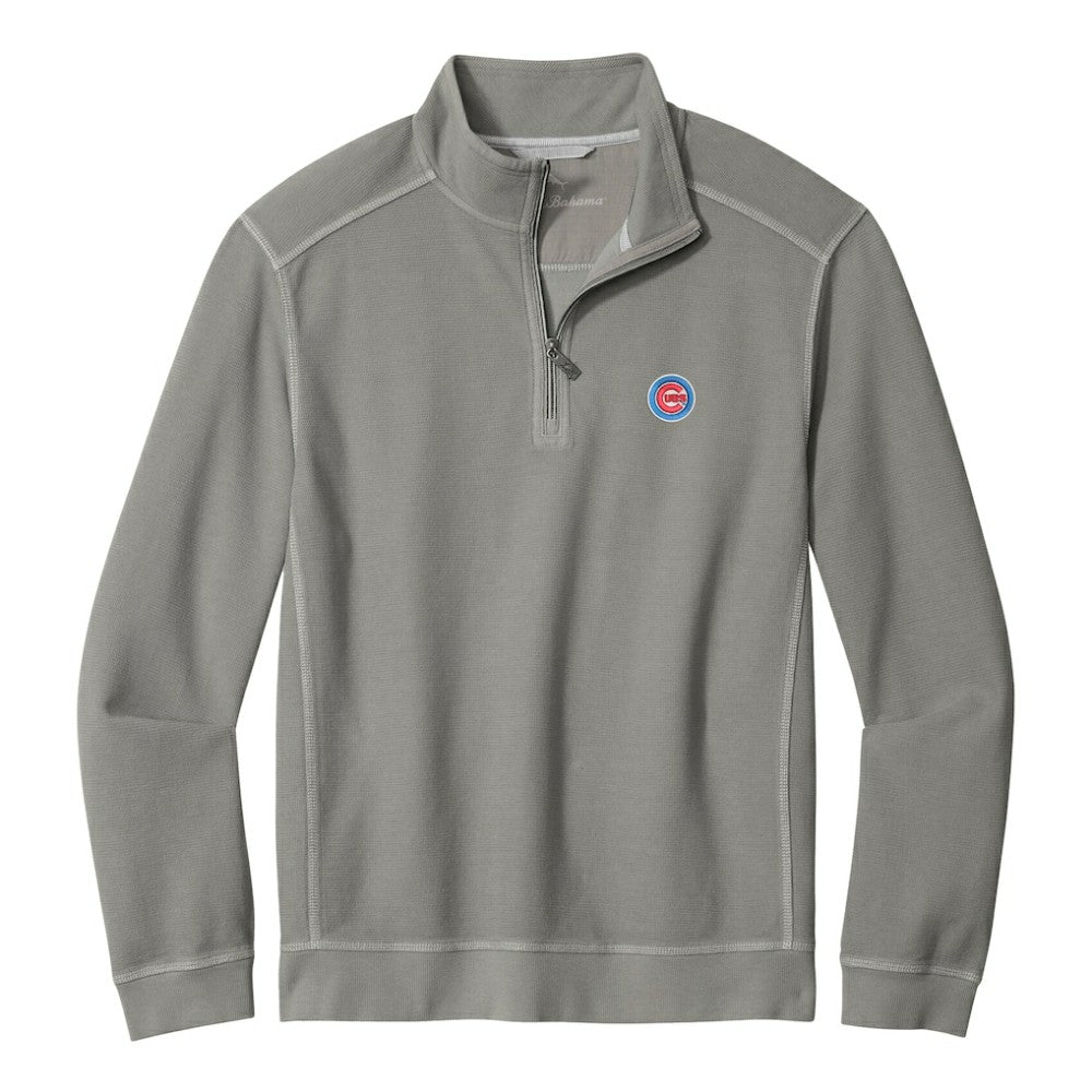 Gray Chicago Cubs Tommy Bahama Montego Bay Half-Zip Sweatshirt