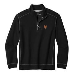 Black New York Mets Tommy Bahama Montego Bay Half-Zip Sweatshirt