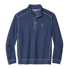 Navy Detroit Tigers Tommy Bahama Montego Bay Half-Zip Sweatshirt