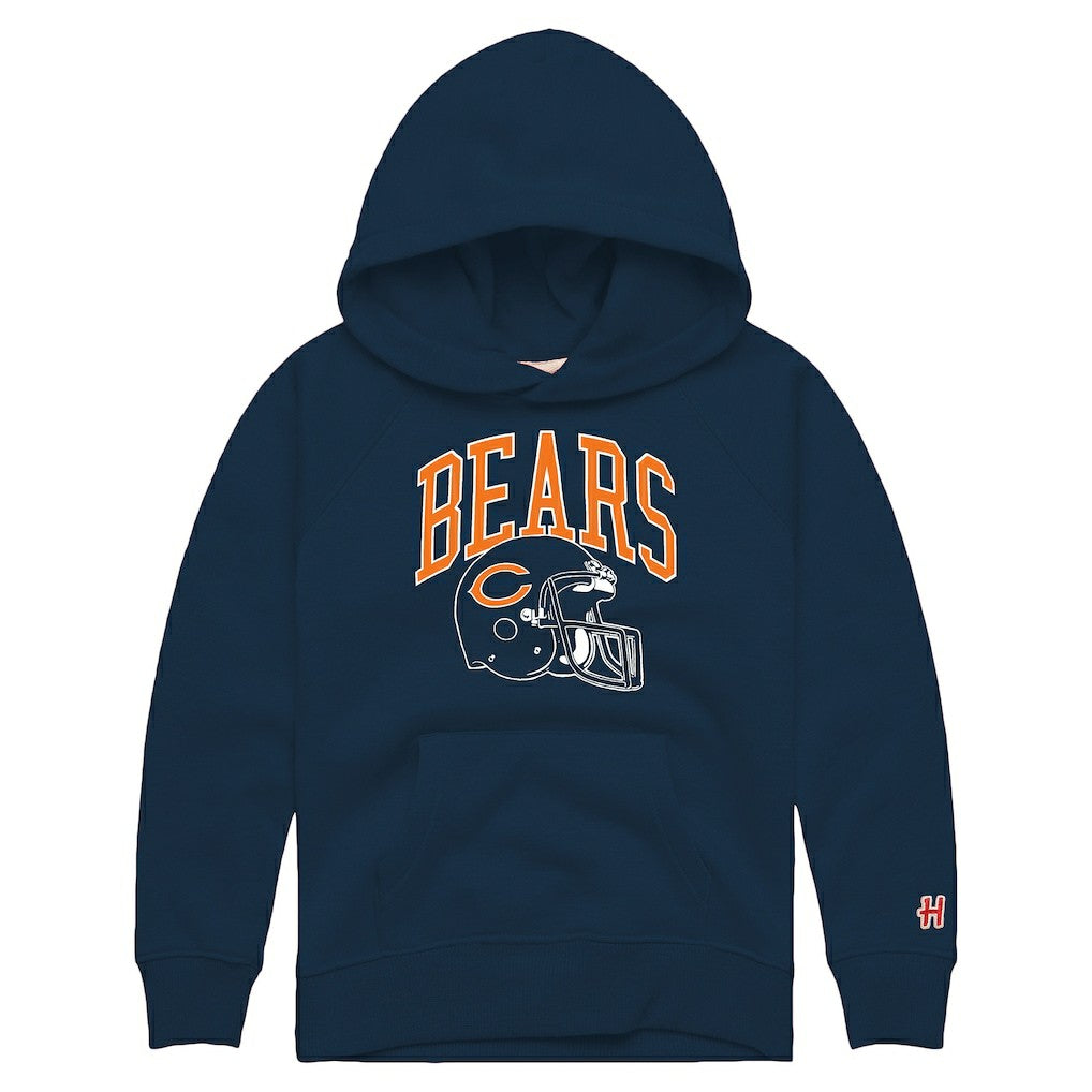 Homage Youth Helmet Retro Tri-Blend Hoodie - Chicago Bears Hoodies
