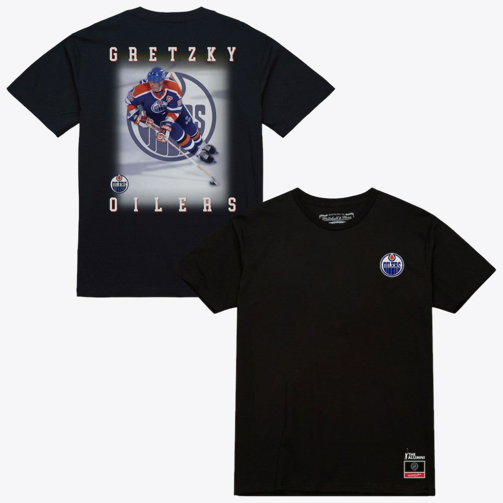 NHL Wayne Gretzky Edmonton Oilers Mitchell & Ness Photo T-Shirt