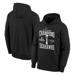Youth Super Bowl LX Champions Locker Room Trophy Collection Authentic Hoodie - Seattle Seahawks Hoodies
