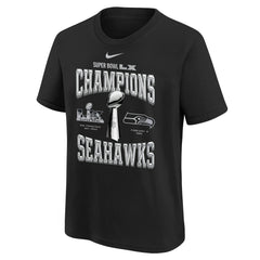 Youth Super Bowl LX Champions Locker Room Trophy Collection Replica T-Shirt - Seattle Seahawks T-shirts