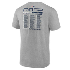 Super Bowl LX Big & Tall Roster T-Shirt - New England Patriots T-shirts