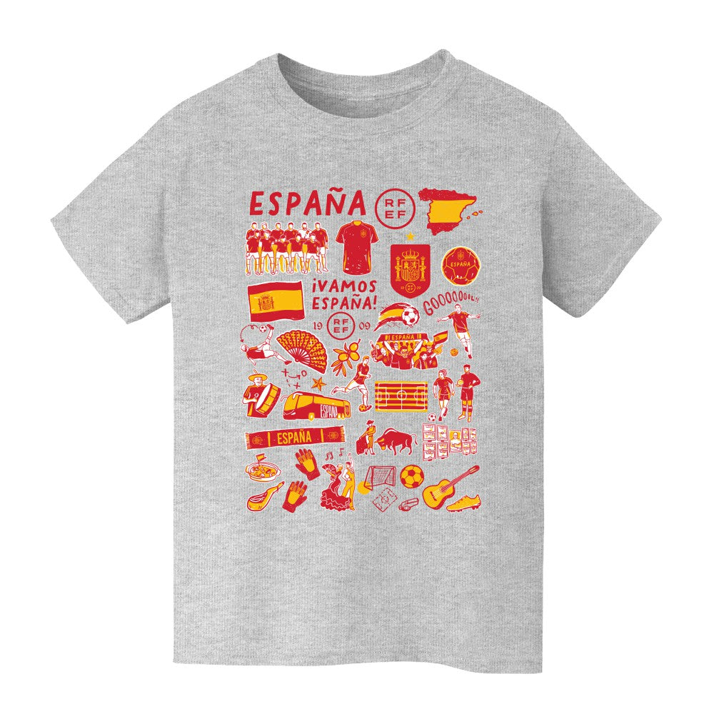 Spain National Team Vive La Fete Youth Impressions Artwork T-Shirt