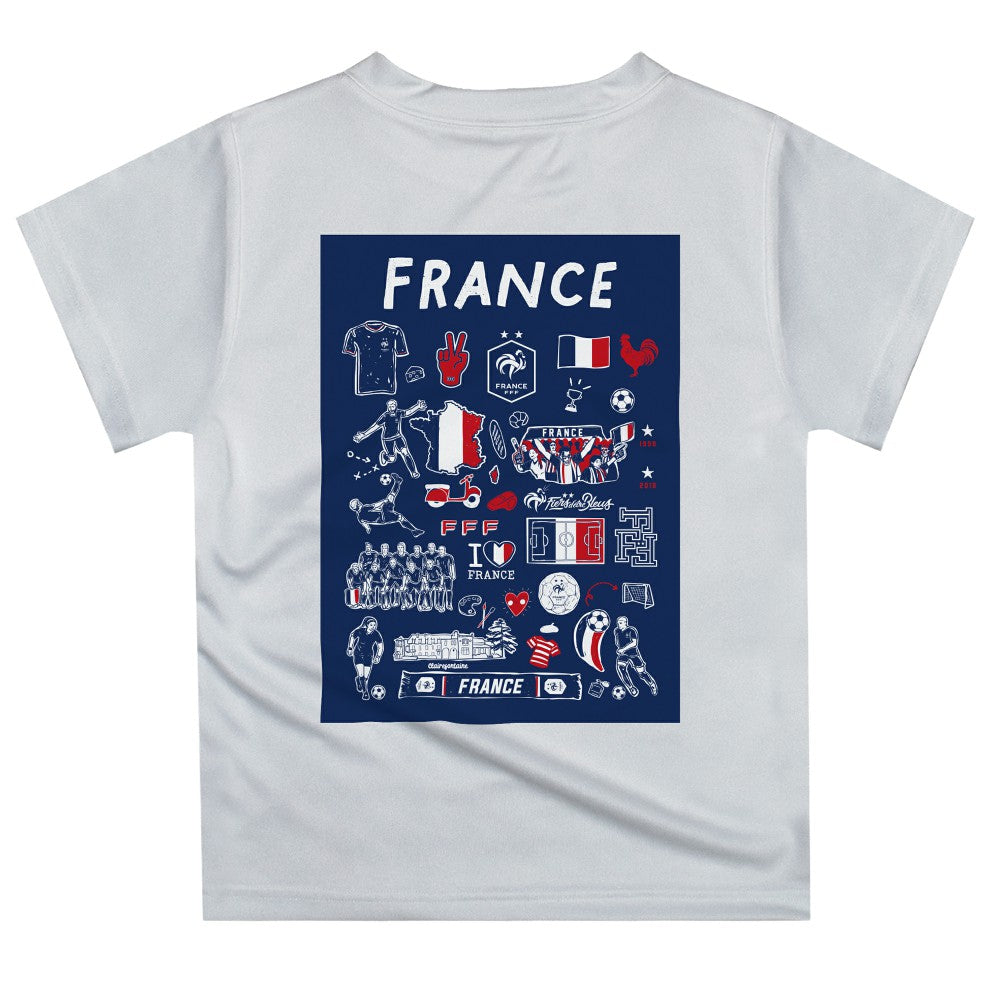 France National Team Vive La Fete Youth Impressions Artwork T-Shirt