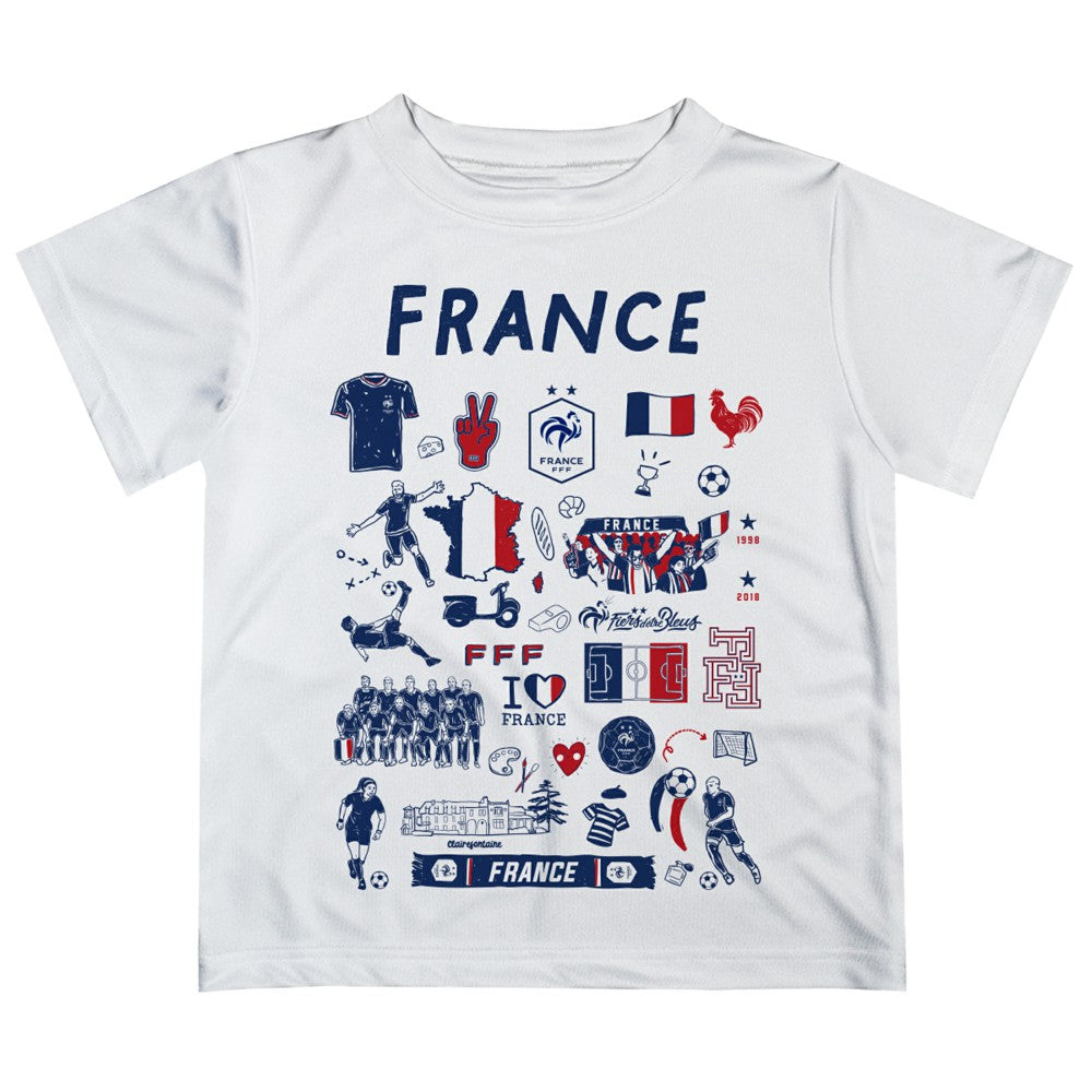 France National Team Vive La Fete Youth Impressions Artwork T-Shirt